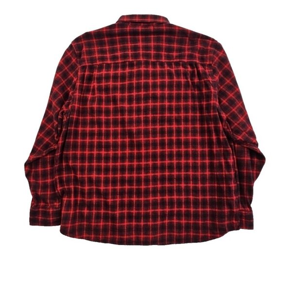 Coleman Midweight Flannel Shirt Men's XXL Red Black Plaid EUC LN Long Sleeves - Picture 2 of 15